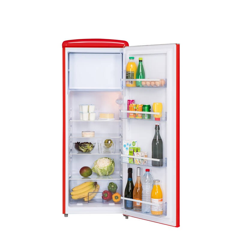 Upright Retro Vintage Black Refrigerator 218L RF218RRA++ FrigeluX