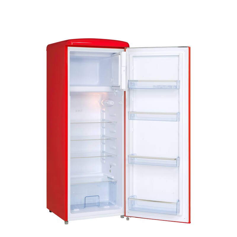 Upright Retro Vintage Black Refrigerator 218L RF218RRA++ FrigeluX