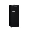 Vertical Refrigerator Retro Vintage Black 218L RF218RNA++ FrigeluX