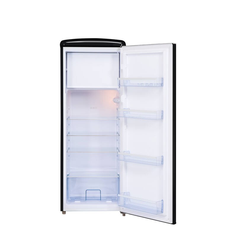 Vertical Refrigerator Retro Vintage Black 218L RF218RNA++ FrigeluX