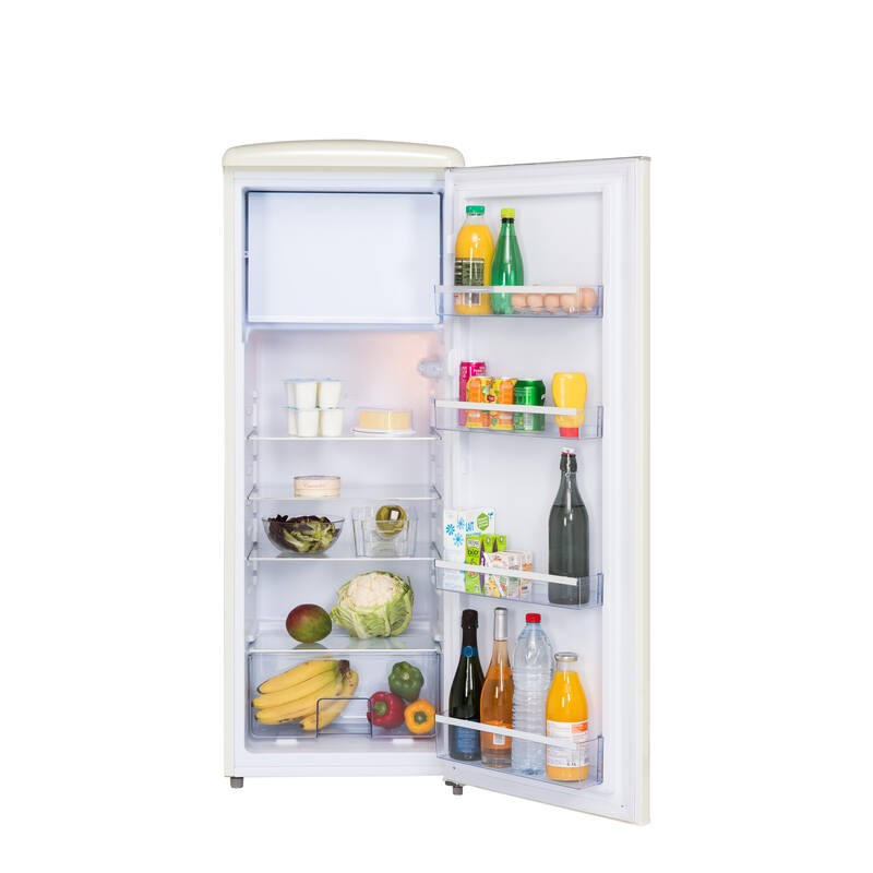 Upright Retro Vintage Cream Refrigerator 218L RF218RCA++  FrigeluX