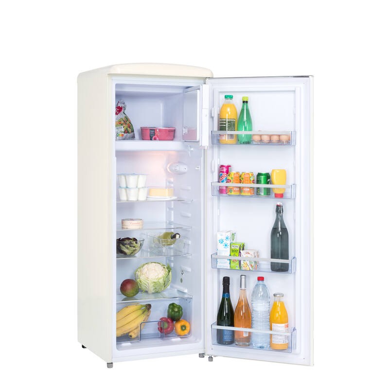 Upright Retro Vintage Cream Refrigerator 218L RF218RCA++  FrigeluX