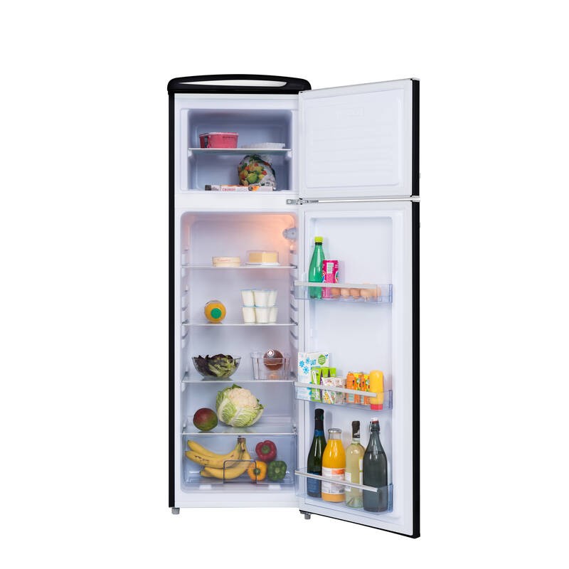 Réfrigérateur Retro Vintage Noir 2 portes RFDP246RNA++ 245L - FrigeluX