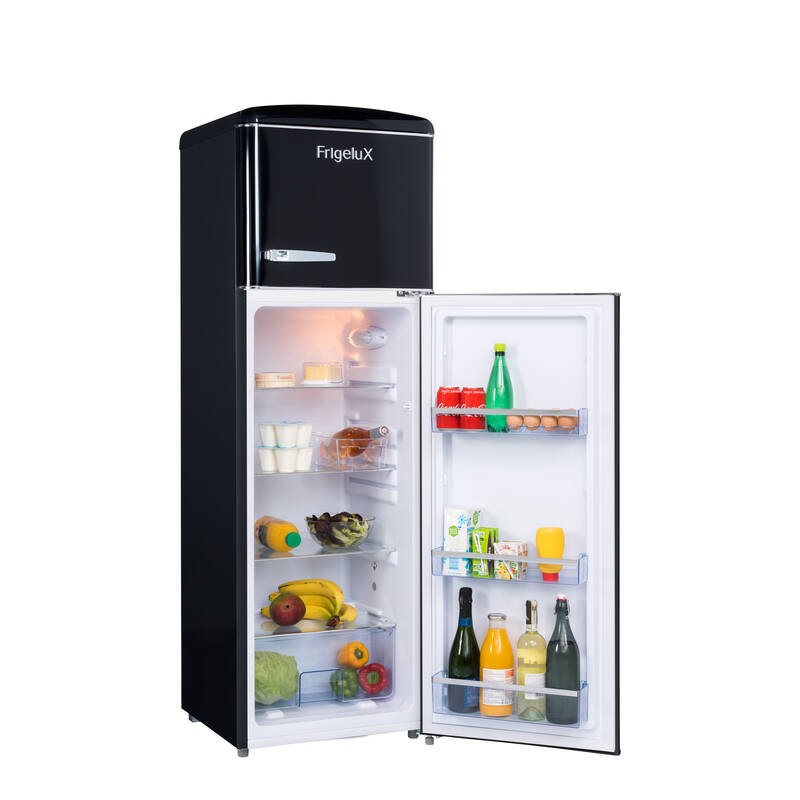 Retro Vintage Black Refrigerator 2 Doors RFDP246RNA++ 245L - FrigeluX