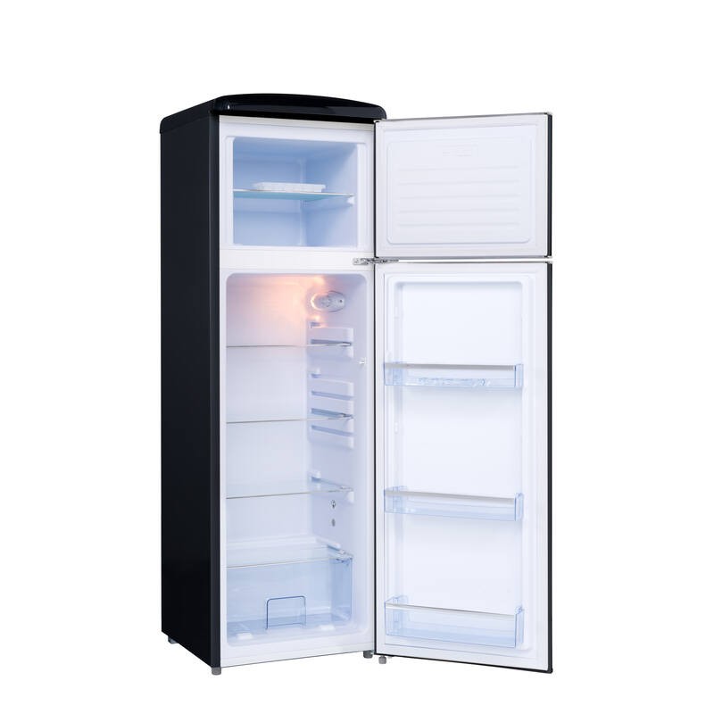 Réfrigérateur Retro Vintage Noir 2 portes RFDP246RNA++ 245L - FrigeluX