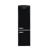 Retro Vintage Combined fridge & freezer Black 244L CB255RCA++ FrigeluX