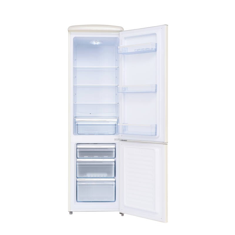 Retro Vintage Combined fridge & freezer Cream 244L CB255RCA++ FrigeluX