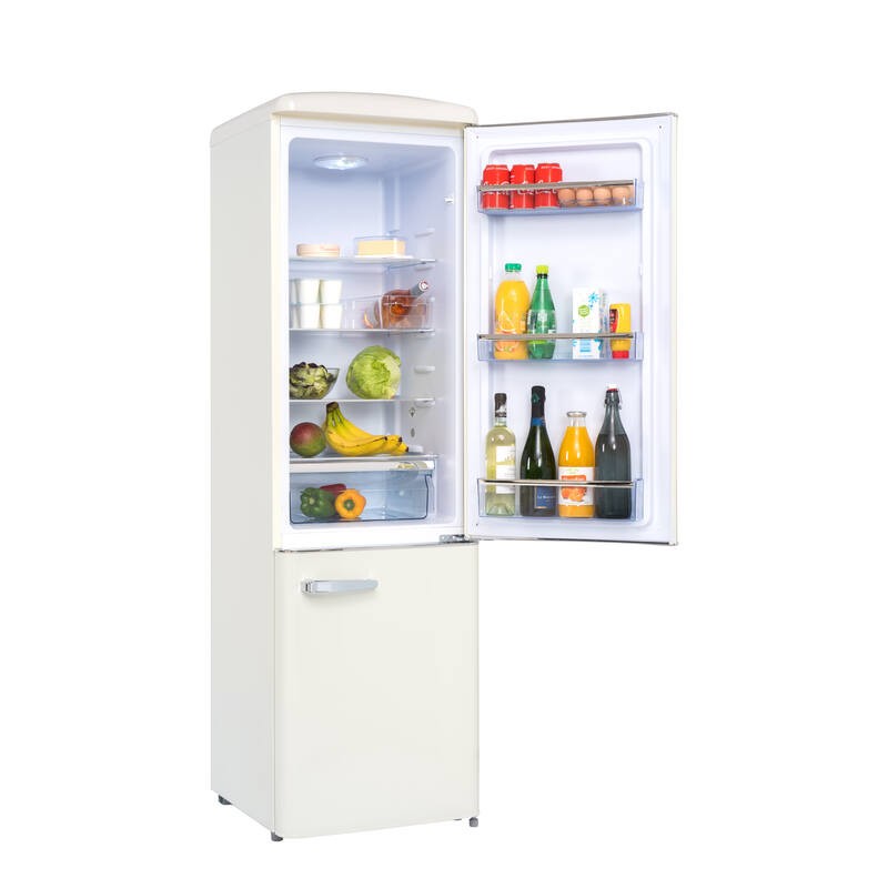 Retro Vintage Combined fridge & freezer Cream 244L CB255RCA++ FrigeluX