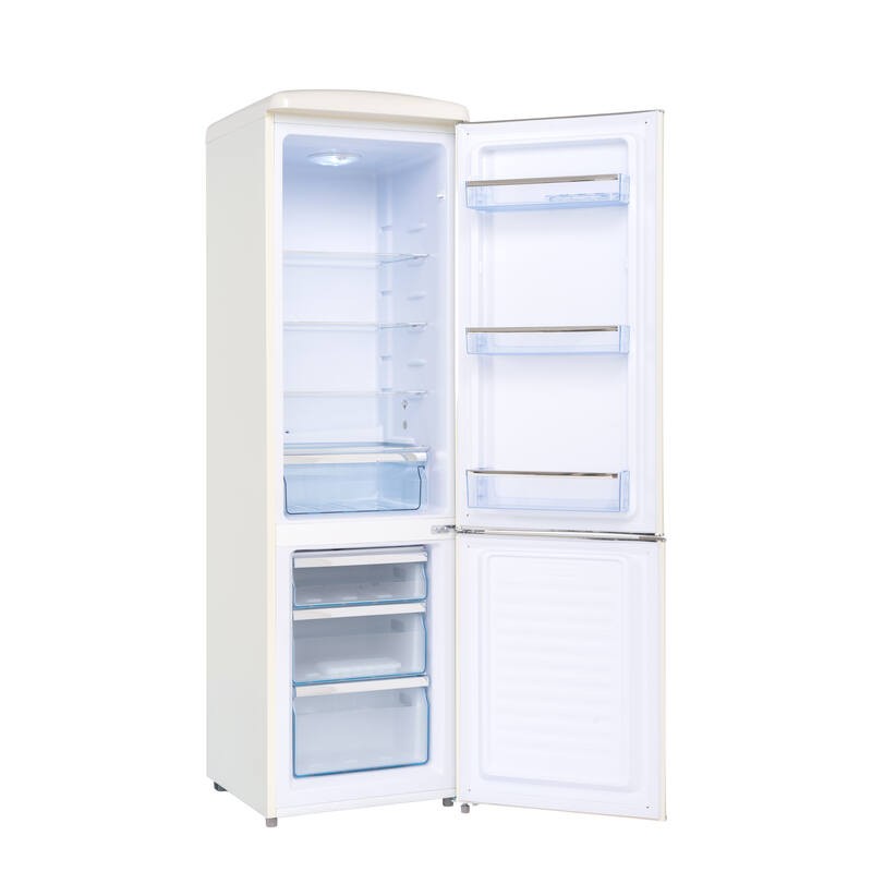 Retro Vintage Combined fridge & freezer Cream 244L CB255RCA++ FrigeluX