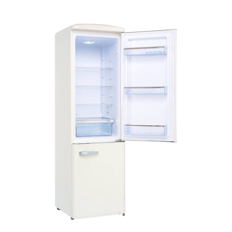 Retro Vintage Combined fridge & freezer Cream 244L CB255RCA++ FrigeluX