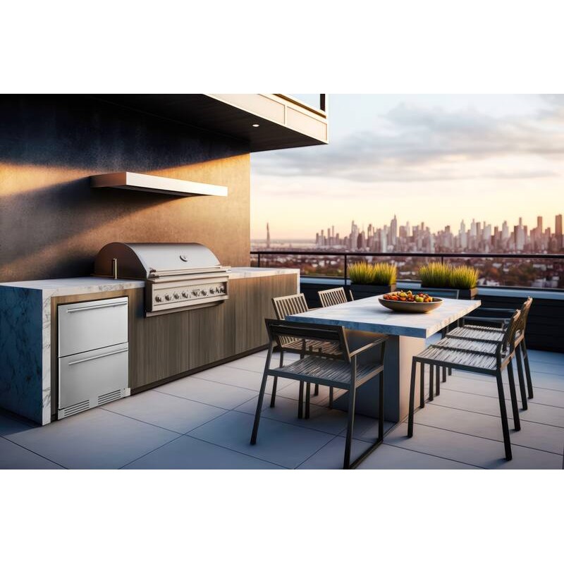 Outdoor Double-Door Refrigerator RE2T136A 136L - FrigeluX