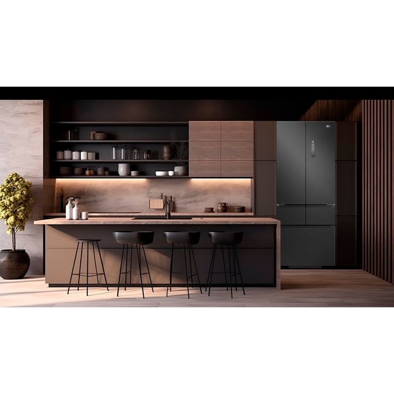 French Door Fridge-Freezer Black FRD190XBI 413L - FrigeluX