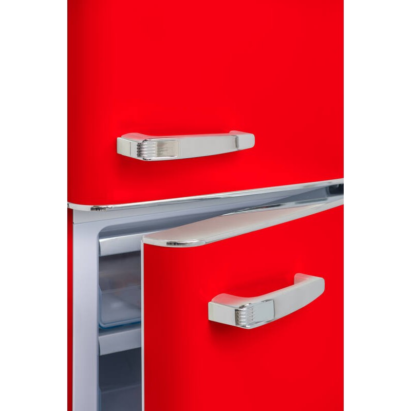 Retro Vintage Red Combinated Refrigerator 244L CB255RRA++ FrigeluX