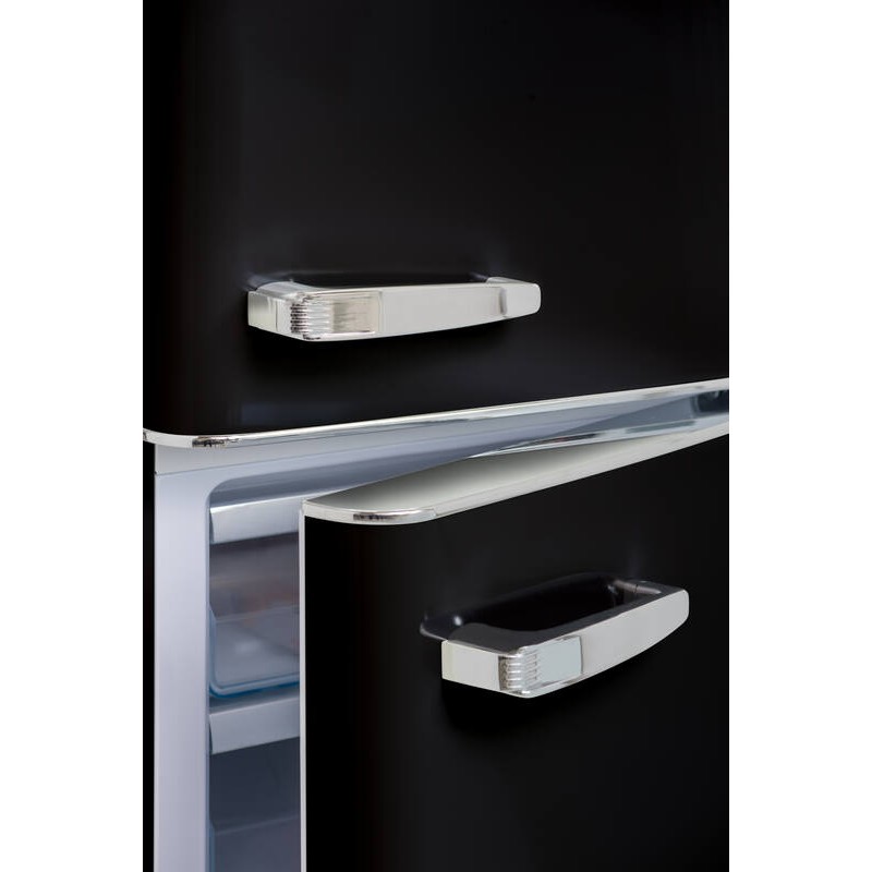 Réfrigérateur Combiné Retro Vintage Noir 244L CB255RNA++ FrigeluX