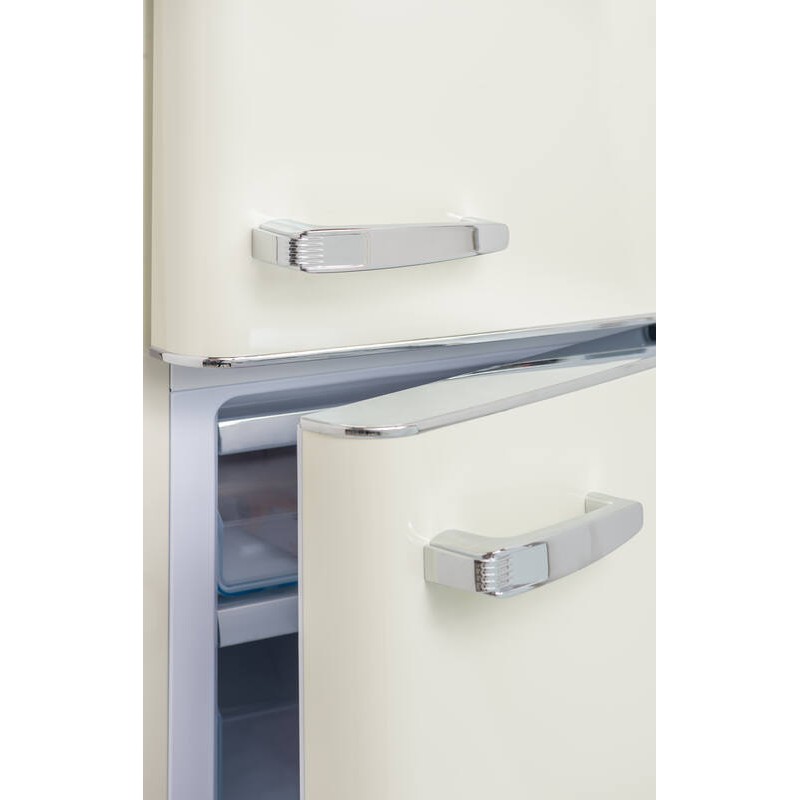 Retro Vintage Combined fridge & freezer Cream 244L CB255RCA++ FrigeluX