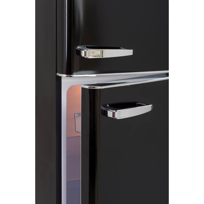 Réfrigérateur Retro Vintage Noir 2 portes RFDP246RNA++ 245L - FrigeluX