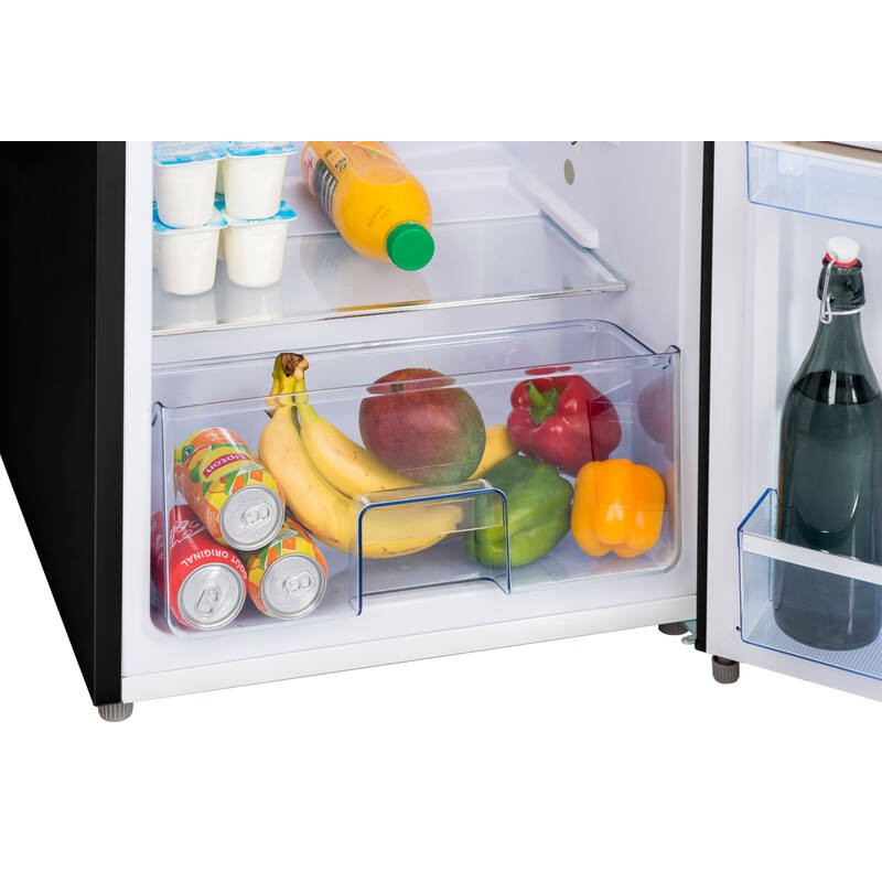 Vertical Refrigerator Retro Vintage Black 218L RF218RNA++ FrigeluX