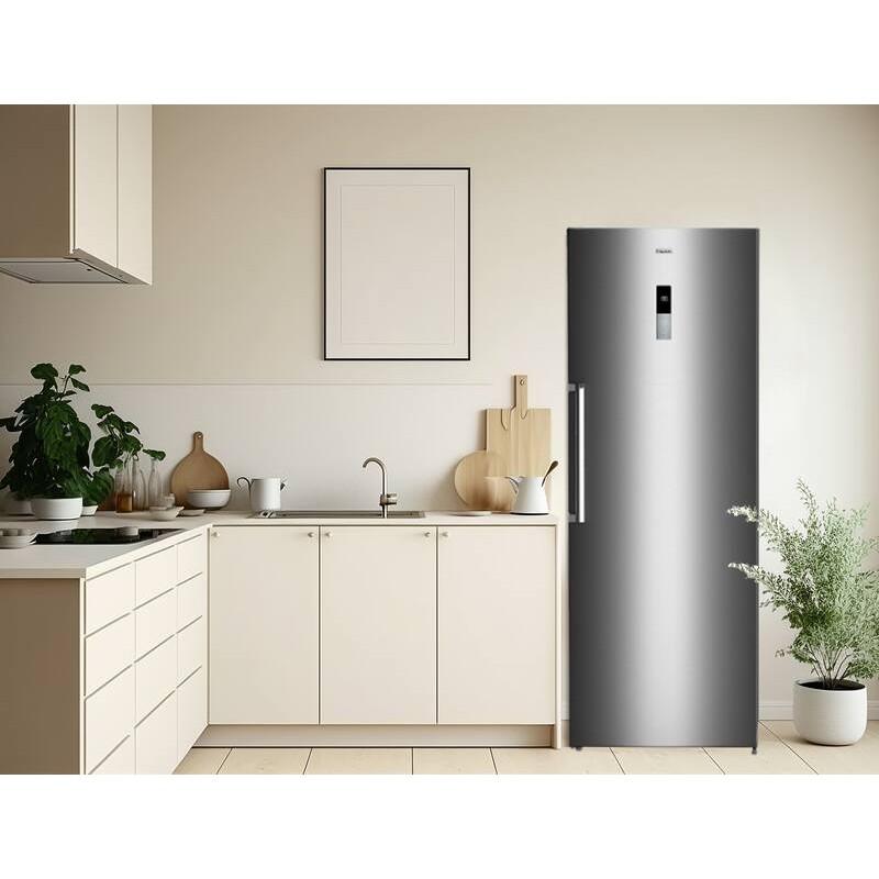 RA445XE 475L Upright Stainless Steel Look Refrigerator - FrigeluX